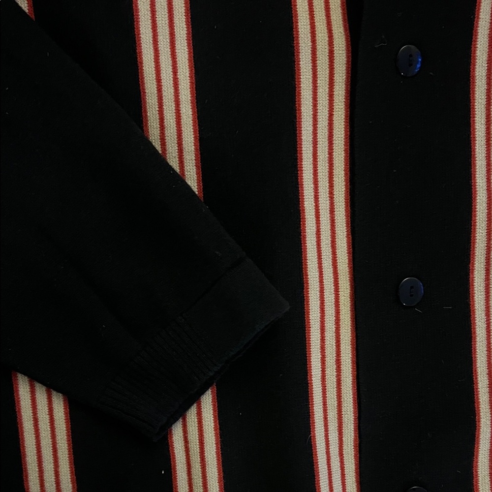 Playboy Black and Red Striped Men's Casual Button Down Shirt - Picture 4 of 5